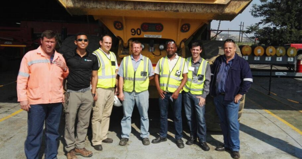 Making Safety Personal The author, Marcos Bayuelo pictured second from left on-site with the Personal Alert trial team.